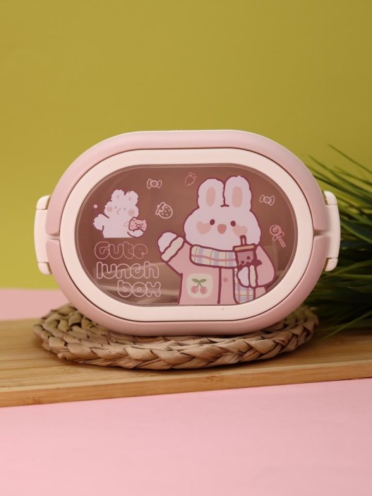 Ланчбокс "Cute bunny", pink, 1000 ml 