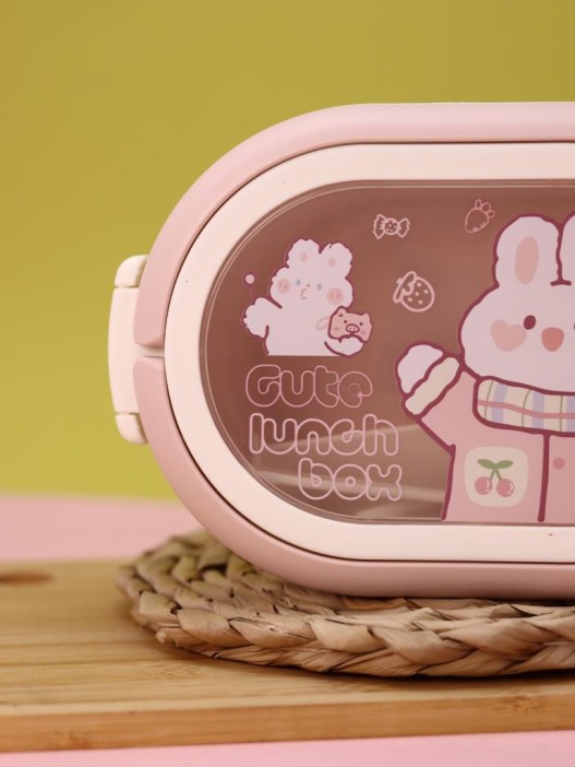 Ланчбокс "Cute bunny", pink, 1000 ml 