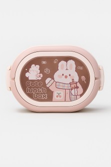 Ланчбокс "Cute bunny", pink, 1000 ml