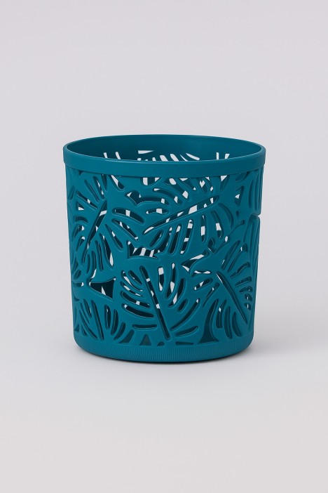 Стакан для канцелярских принадлежностей "Leaves", blue 