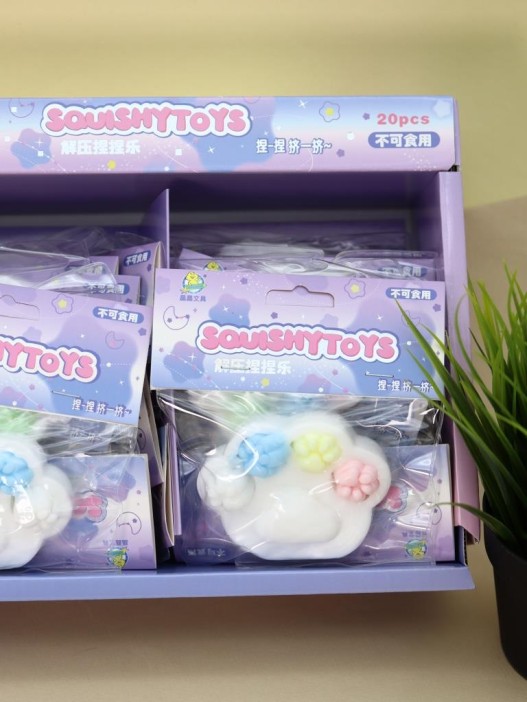 Мялка - антистресс «Изящная Таба ЛАПКА», белая 