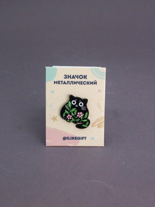 Значок металлический iLikeGift &quot;Garden Purr&quot; 