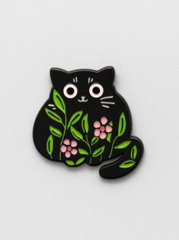 Значок металлический iLikeGift "Garden Purr"