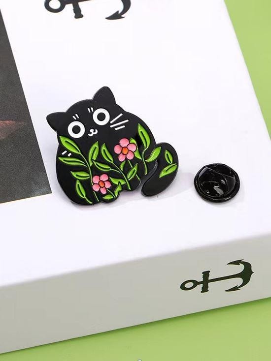 Значок металлический iLikeGift "Садовое Мурлыканье"