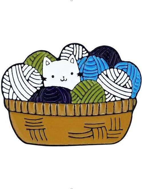 Значок &quot;Yarn cat&quot; 