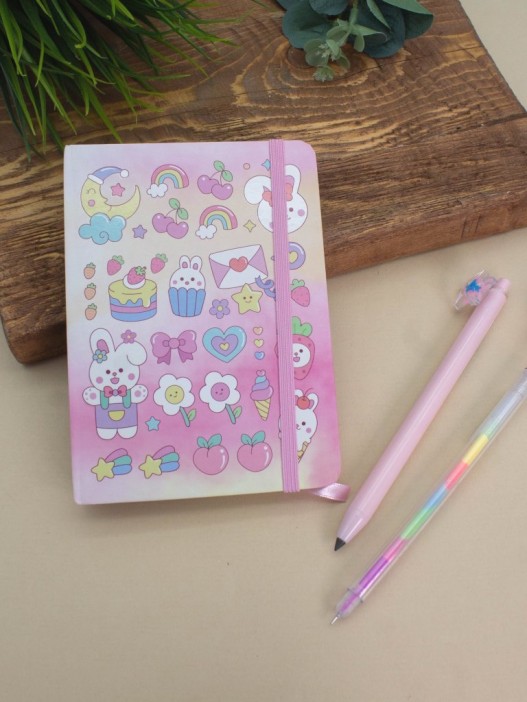 Блокнот (А5) &quot;Bunny cupcake&quot;, pink (14.5*21) 