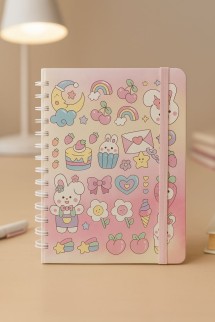 Блокнот (А5) &quot;Bunny cupcake&quot;, pink (14.5*21)