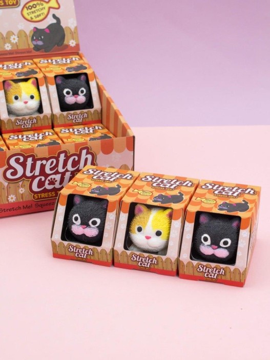 Мялка - антистресс «Soft cat», шоубокс 12 шт. 