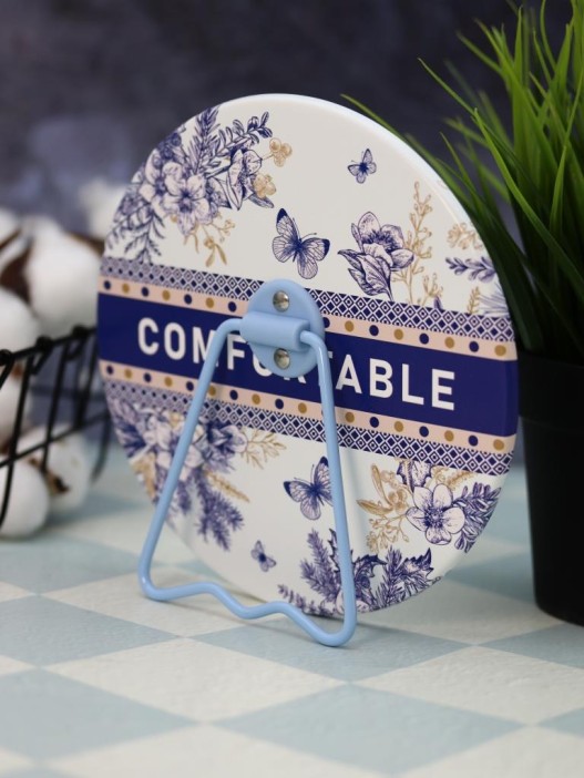 Зеркало настольное &quot;Comfortable&quot;, синее (15,5*16 см) 