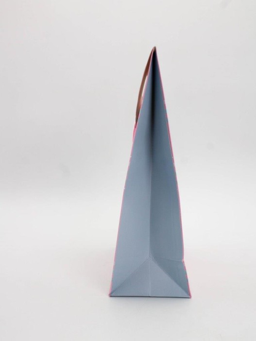 Пакет подарочный (M) &quot;Simple plaid&quot;, pink (19x 9 x 27) 