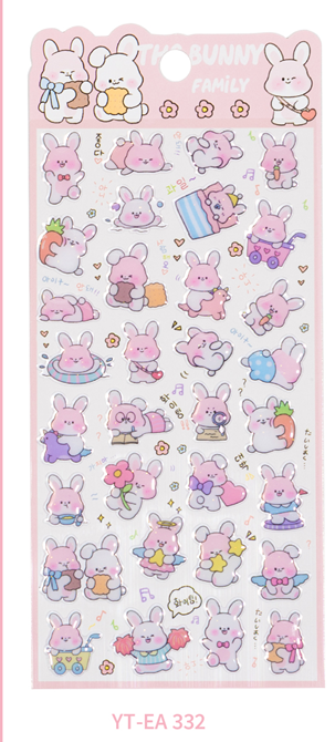 Наклейки объемные "Wind-up bunny" (20,5*9 см) 