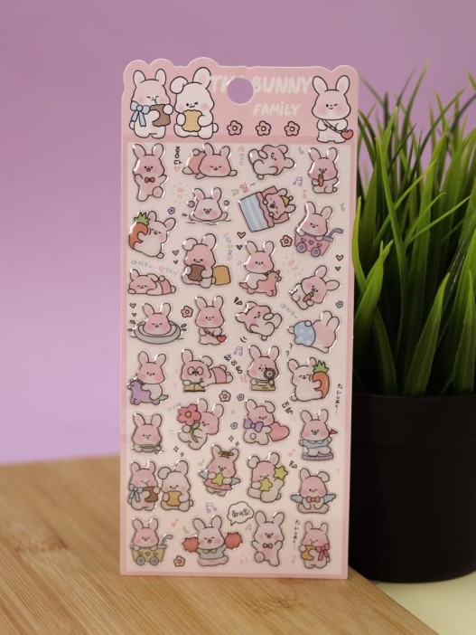 Наклейки объемные "Wind-up bunny" (20,5*9 см) 