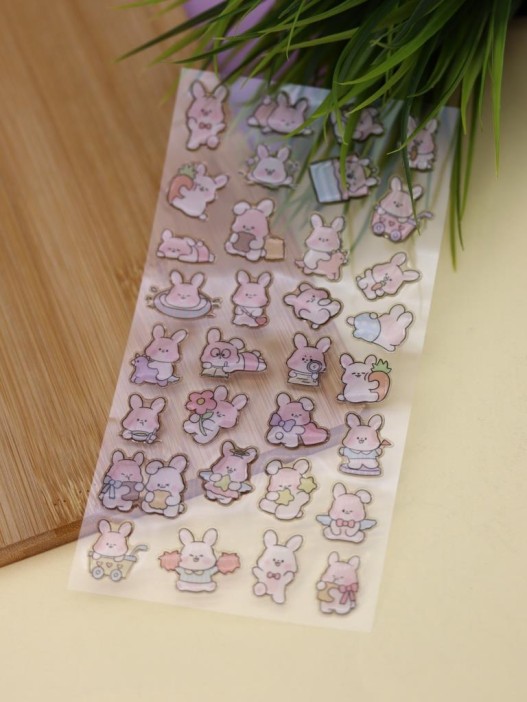 Наклейки объемные "Wind-up bunny" (20,5*9 см) 