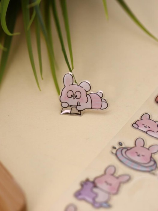 Наклейки объемные "Wind-up bunny" (20,5*9 см) 