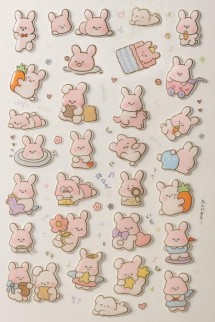 Наклейки объемные "Wind-up bunny" (20,5*9 см)