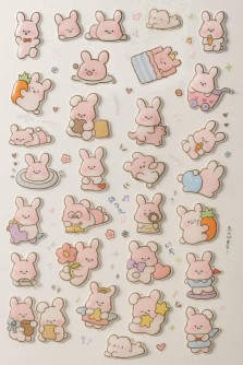 Наклейки объемные "Wind-up bunny" (20,5*9 см)