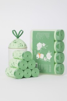 Набор декоративных пакетов на завязках &quot;Camellia&quot; 4 рулона, 60 шт/рулон (45*40 см)