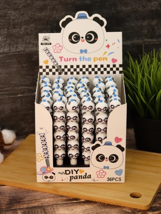 Ручка гелевая  &quot;Summer panda&quot;, blue, шоу-бокс 36 шт. 