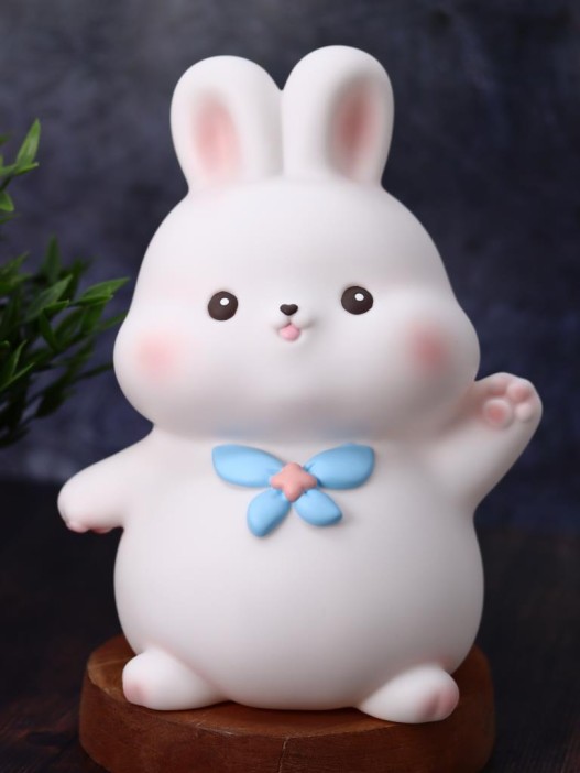 Копилка «Bunny bow», white (25 см), пластик 