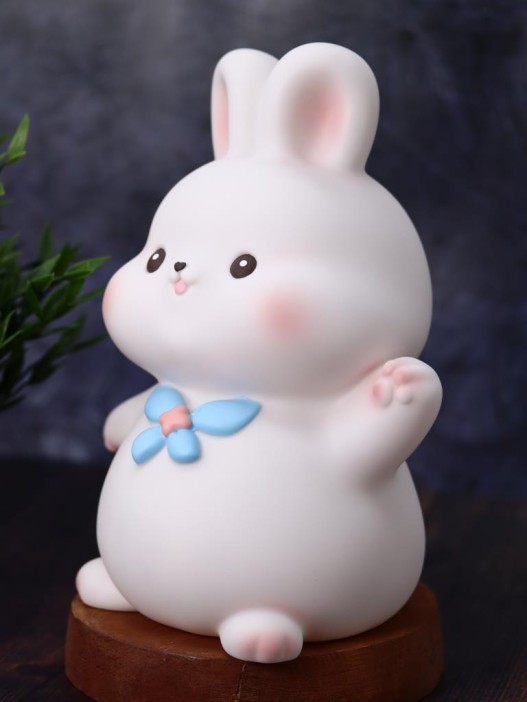 Копилка «Bunny bow», white (25 см), пластик 