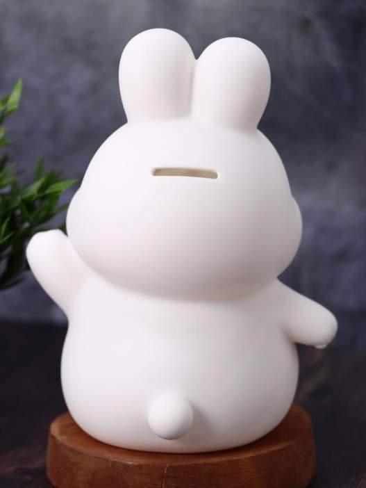 Копилка «Bunny bow», white (25 см), пластик 