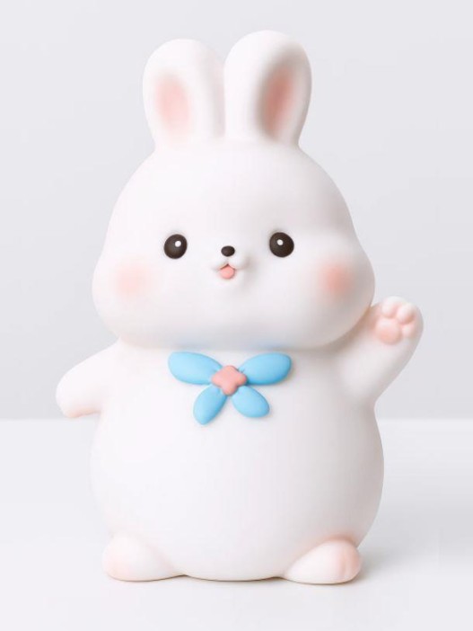 Копилка «Bunny bow», white (25 см), пластик 