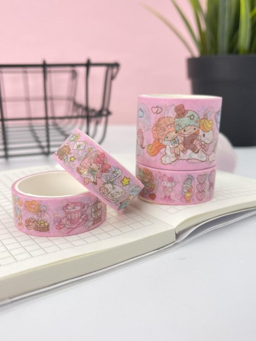 Набор декоративного скотча 4 шт. &quot;Cute ballon&quot; pink, шоу-бокс 12 шт. 