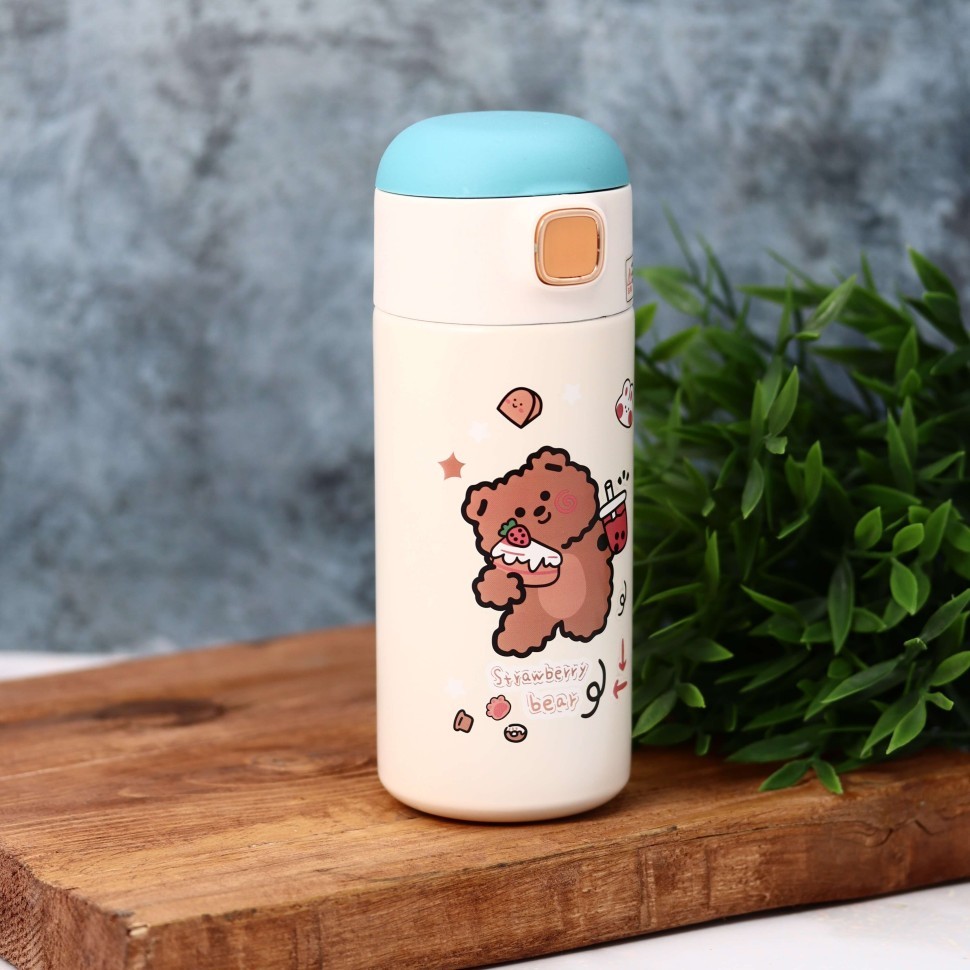 Термос «Animal food bear», green (350 ml)