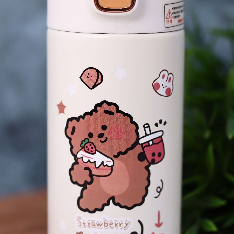 Термос «Animal food bear», green (350 ml)