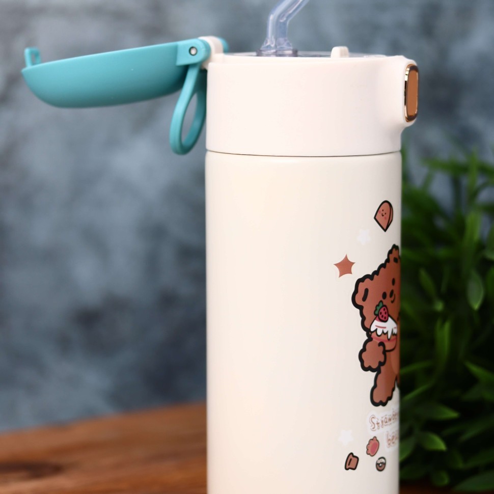 Термос «Animal food bear», green (350 ml)