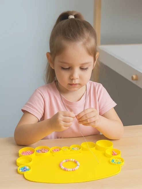 Коврик силиконовый &quot;Circles&quot;, yellow 
