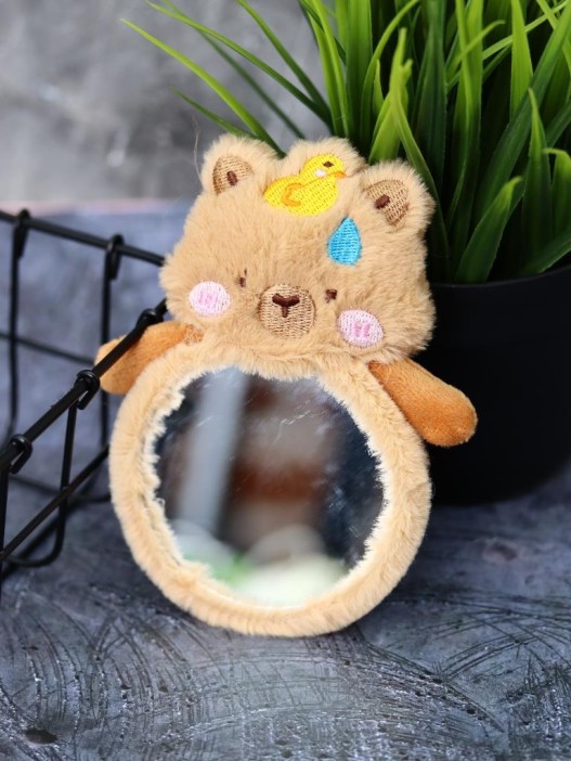 Плюшевое зеркало GIRLY &quot;Capybara with a duck&quot;, brown (8*13 см) 