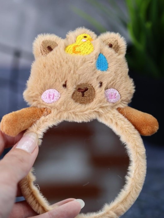 Плюшевое зеркало GIRLY &quot;Capybara with a duck&quot;, brown (8*13 см) 