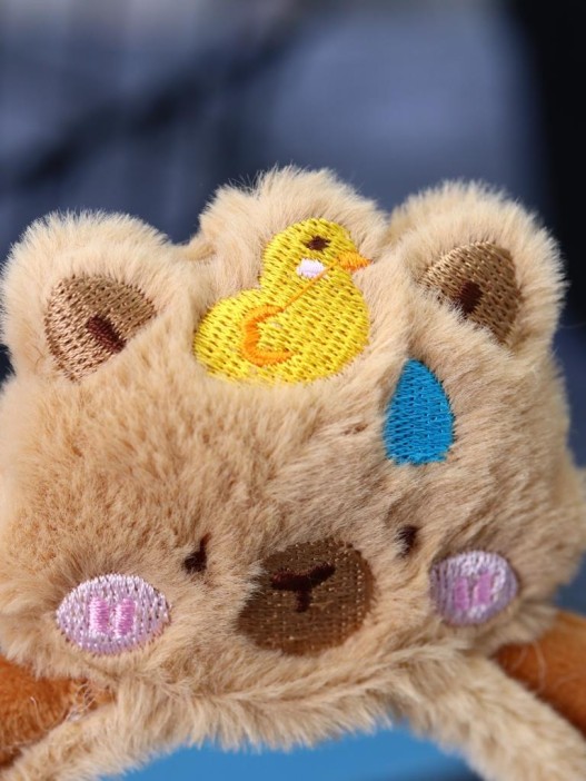 Плюшевое зеркало GIRLY &quot;Capybara with a duck&quot;, brown (8*13 см) 