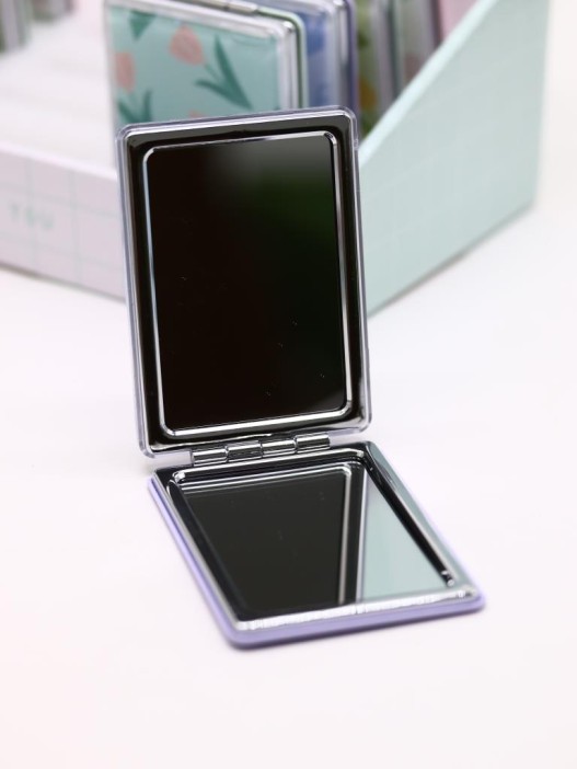 Зеркало раскладное шейкер &quot;Ландыши&quot;, фиолетовое, 8*6 см 