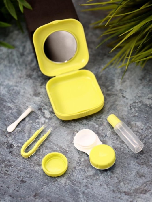 Контейнер для линз «Heart paint», yellow 