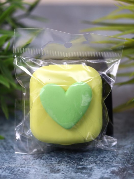 Контейнер для линз «Heart paint», yellow 