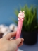 Зубная щётка для взрослых iLikeGift "Мечтательный зайка", розовая (21 см)