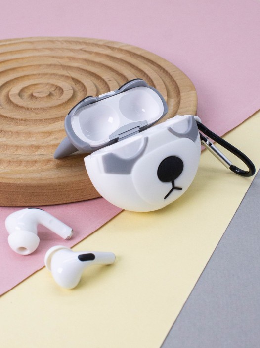 Чехол для AirPods Pro &quot;Angry huskies&quot;, grey 