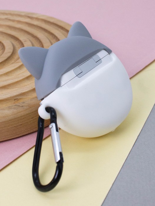 Чехол для AirPods Pro &quot;Angry huskies&quot;, grey 