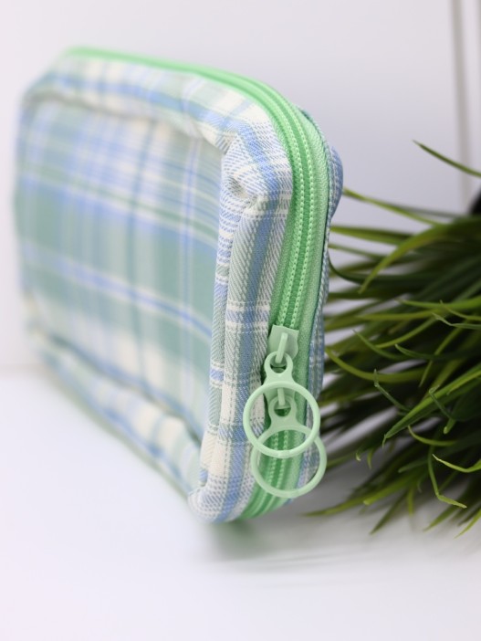 Пенал, косметичка &quot;Plaid&quot;, green 