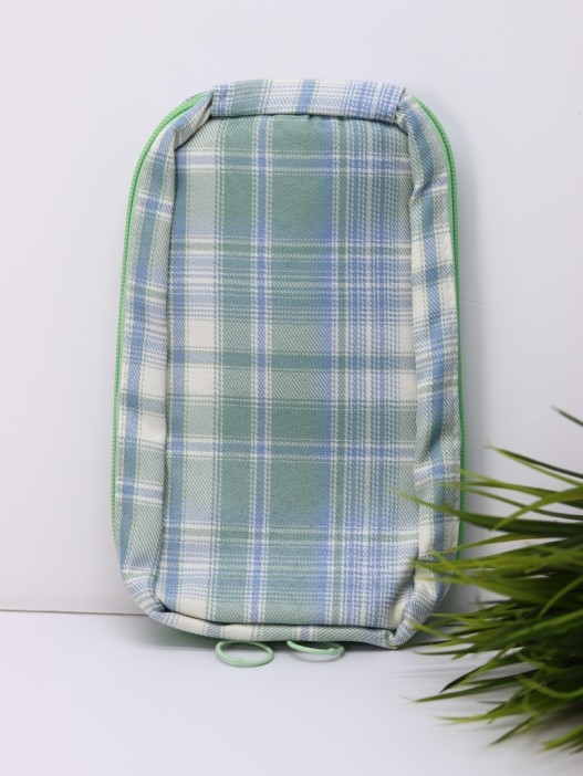 Пенал, косметичка &quot;Plaid&quot;, green 