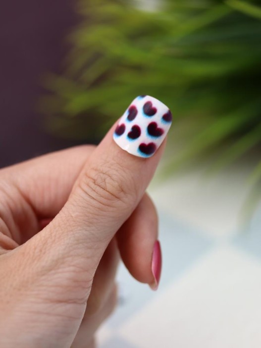 Накладные ногти GIRLY «Red-black color», 12 шт., с клеевыми пластинами 