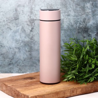Термос с датчиком температуры «Metallic», peach (500 ml)