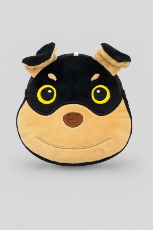 Плюшевый брелок - кошелек "Smiley dog", brown 