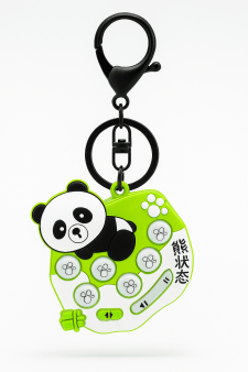 Брелок - игра "Пухлый зоопарк", зеленый