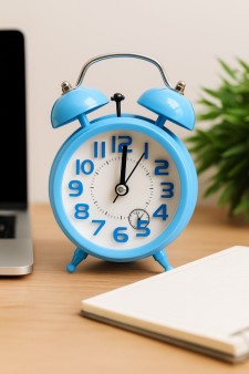 Часы-будильник «Colored numbers», blue