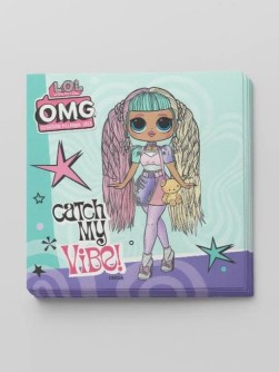 Салфетки бумажные трехслойные 20 шт. "LOL OMG" (33*33 см)