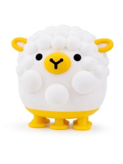 Мялка на присосках "Овечка", белый (5см)