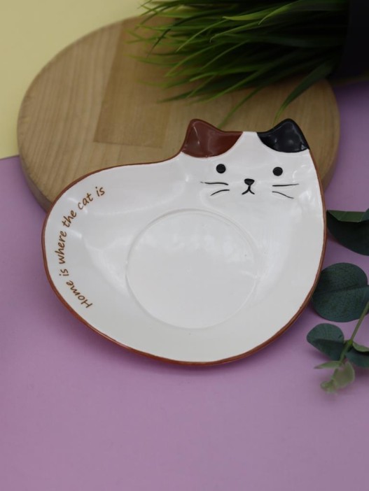Керамический чайный набор (кружка+блюдце) «Mr. Purr», 430 ml 